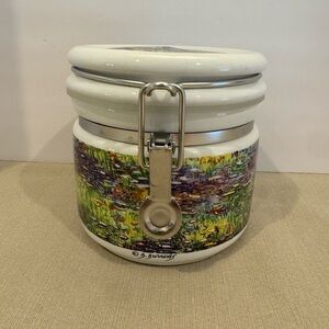 Vintage Chaleur Masters Collection art canister jar by D. Burrows Monet